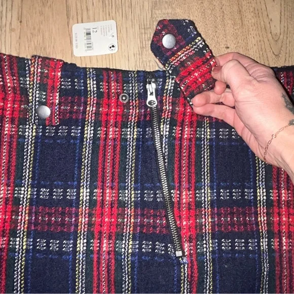 NWT Free People Plaid Skirt Skort - Picture 5 of 9